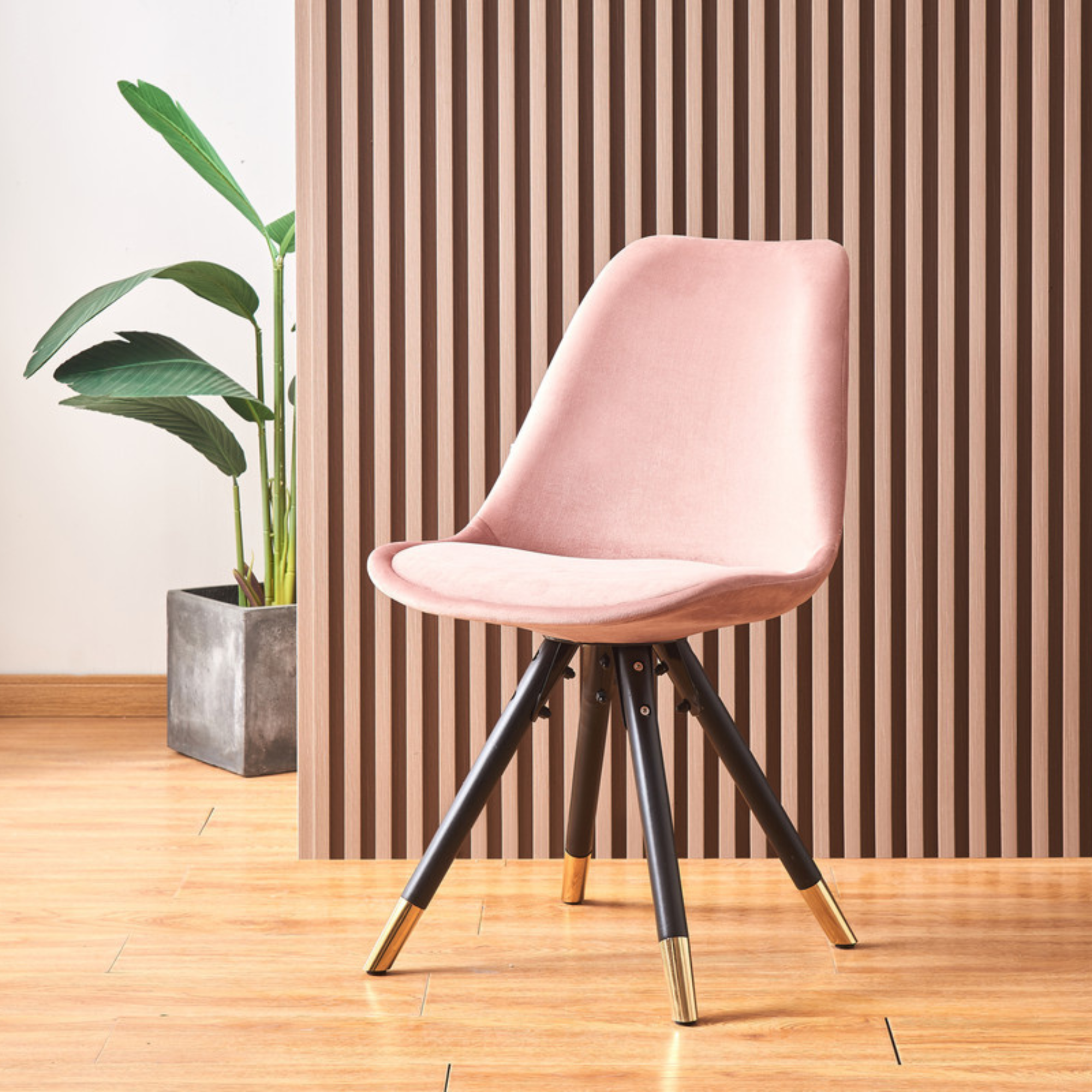 Sofia Cosmo Black LUX Dining Set with 6 Velvet Chairs