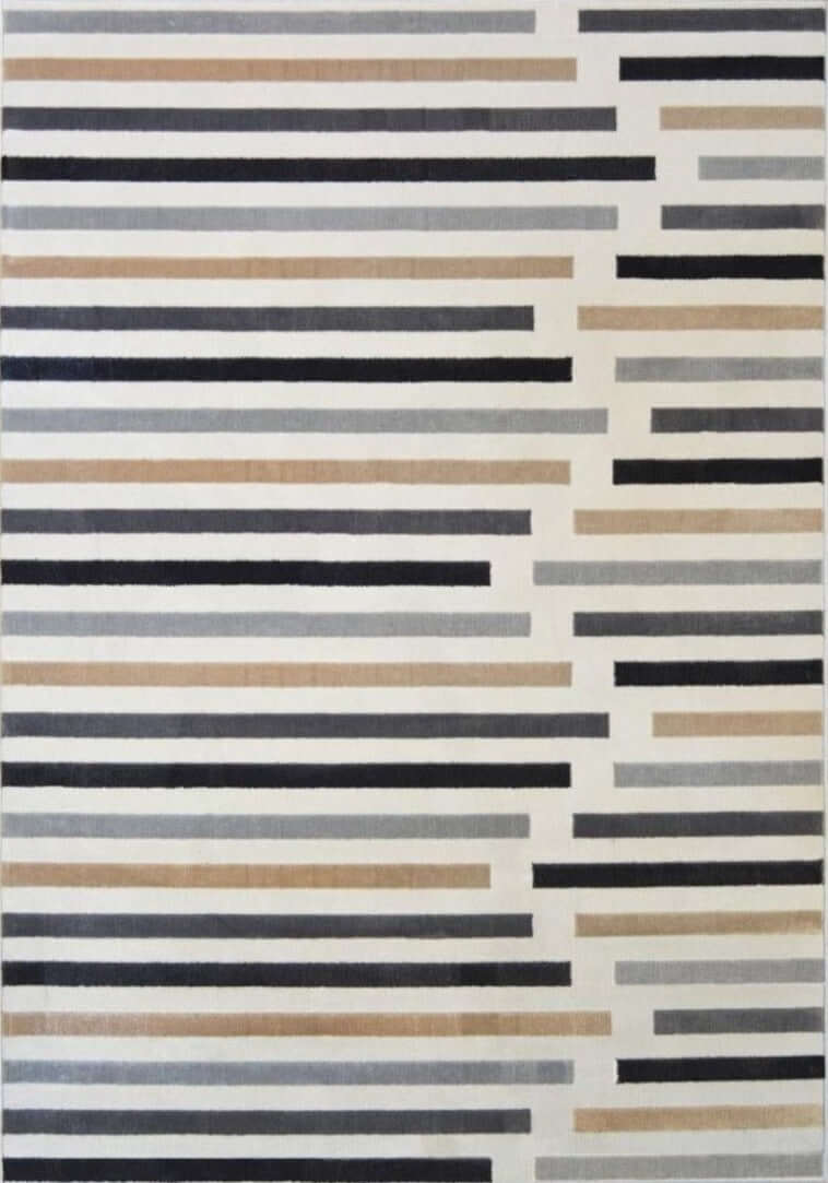 Abstract Multicolour Stripe Rug | R469A - PN Home