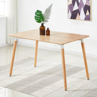 Lucia Halo Dining Set, a Table and Chairs Set of 4, Oak/Grey