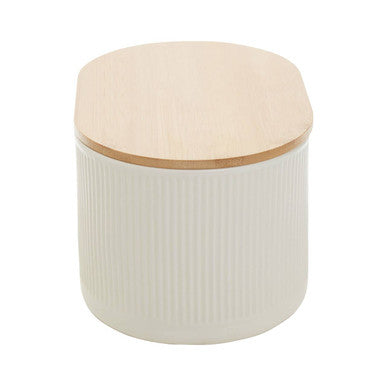 Geome Cream Bread Bin In Stoneware - PN Home