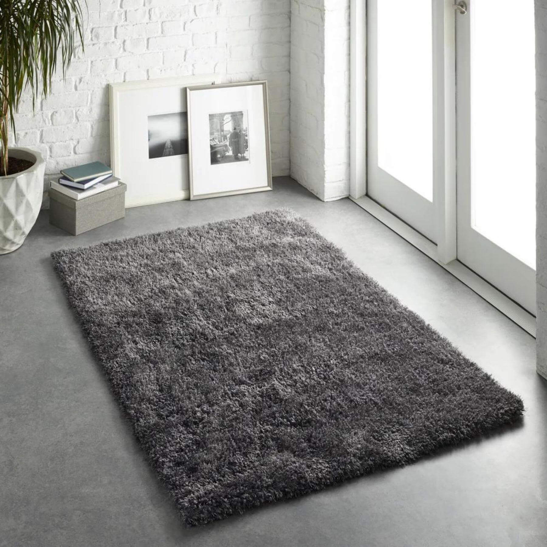 Chicago Grey Shaggy Rug - PN Home