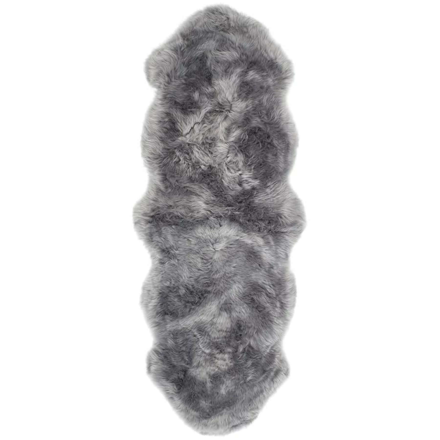 Genuine Grey Sheepskin Faux Fur Rug - PN Home