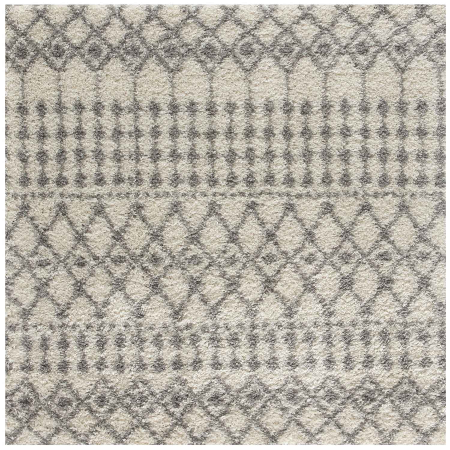 Moroccan Ivory Grey Shaggy Rug | 1000 - PN Home