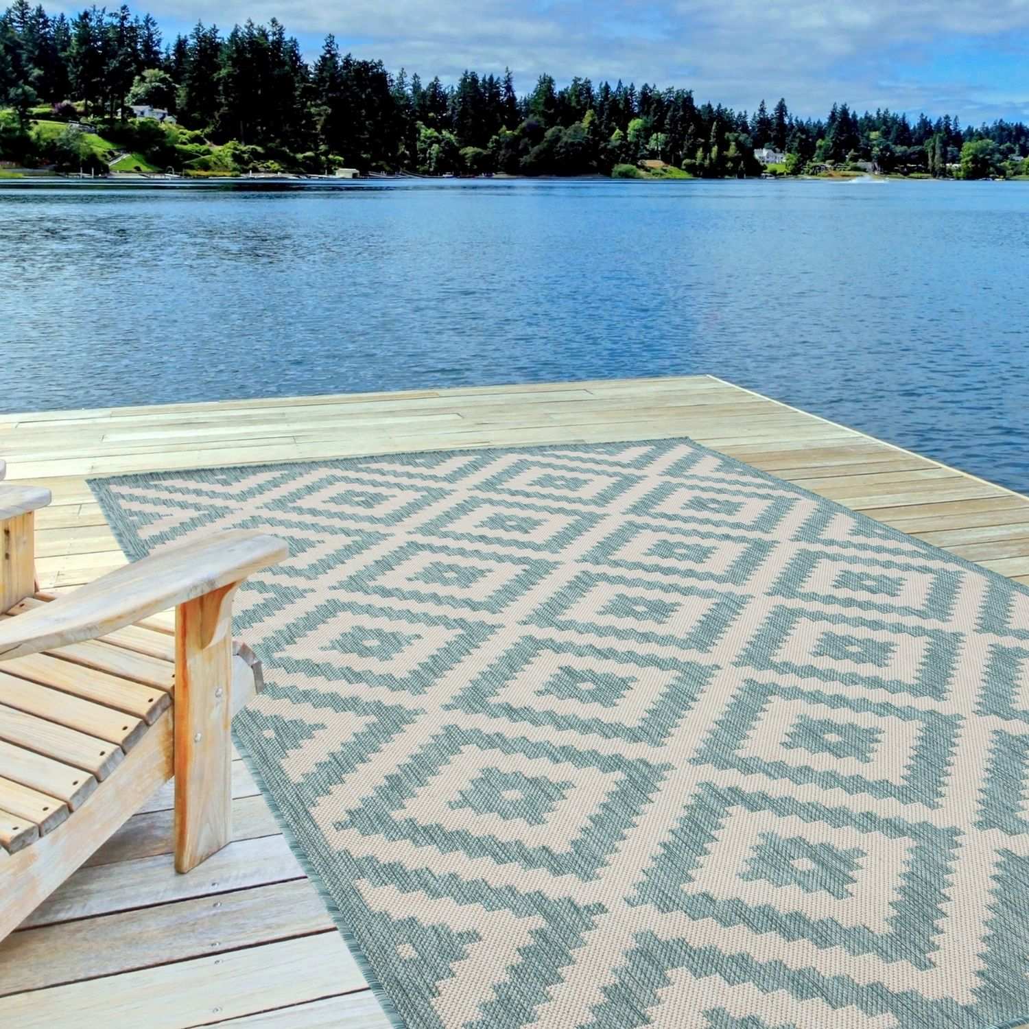 Ecology Outdoor Rug Aqua | 100AQ - PN Home