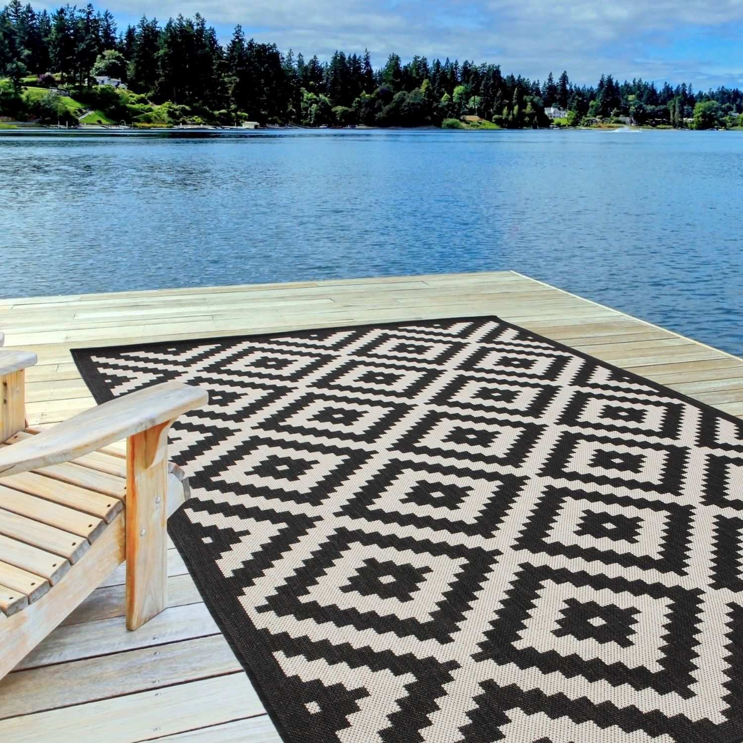 Ecology Outdoor Rug Black | 100bl - PN Home