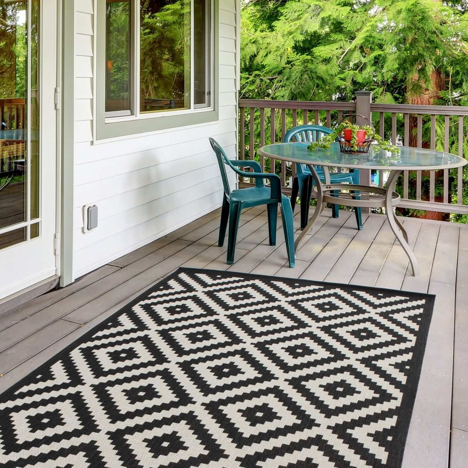 Ecology Outdoor Rug Black | 100bl - PN Home