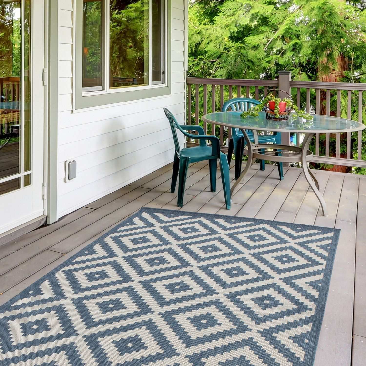 Ecology Outdoor Rug Blue | 100blu - PN Home