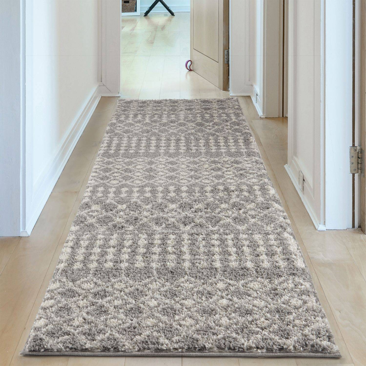 Moroccan Grey Shaggy Rug | 1010 - PN Home