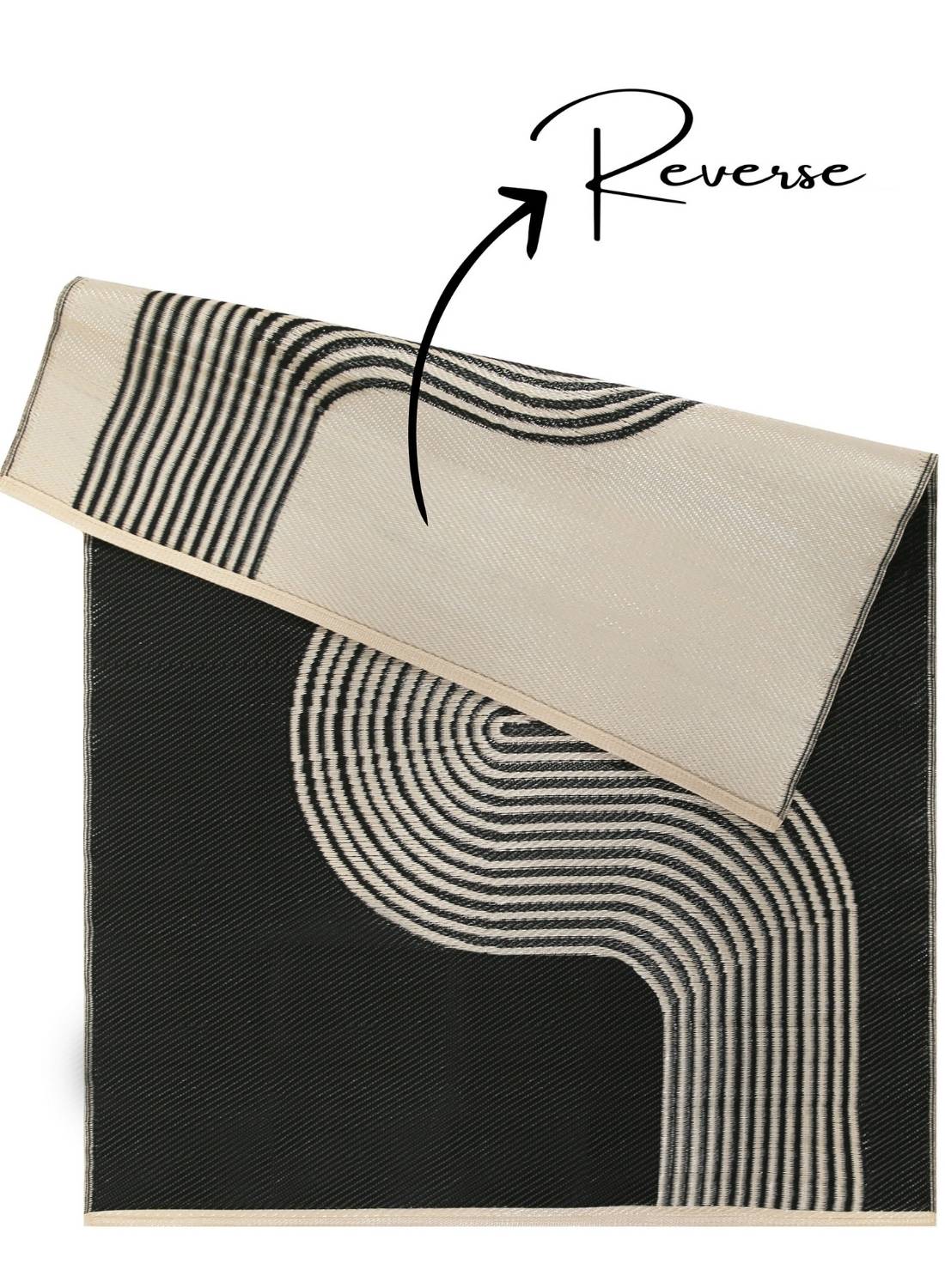 Urban Outdoor Rug Black & Beige | 1010 - PN Home