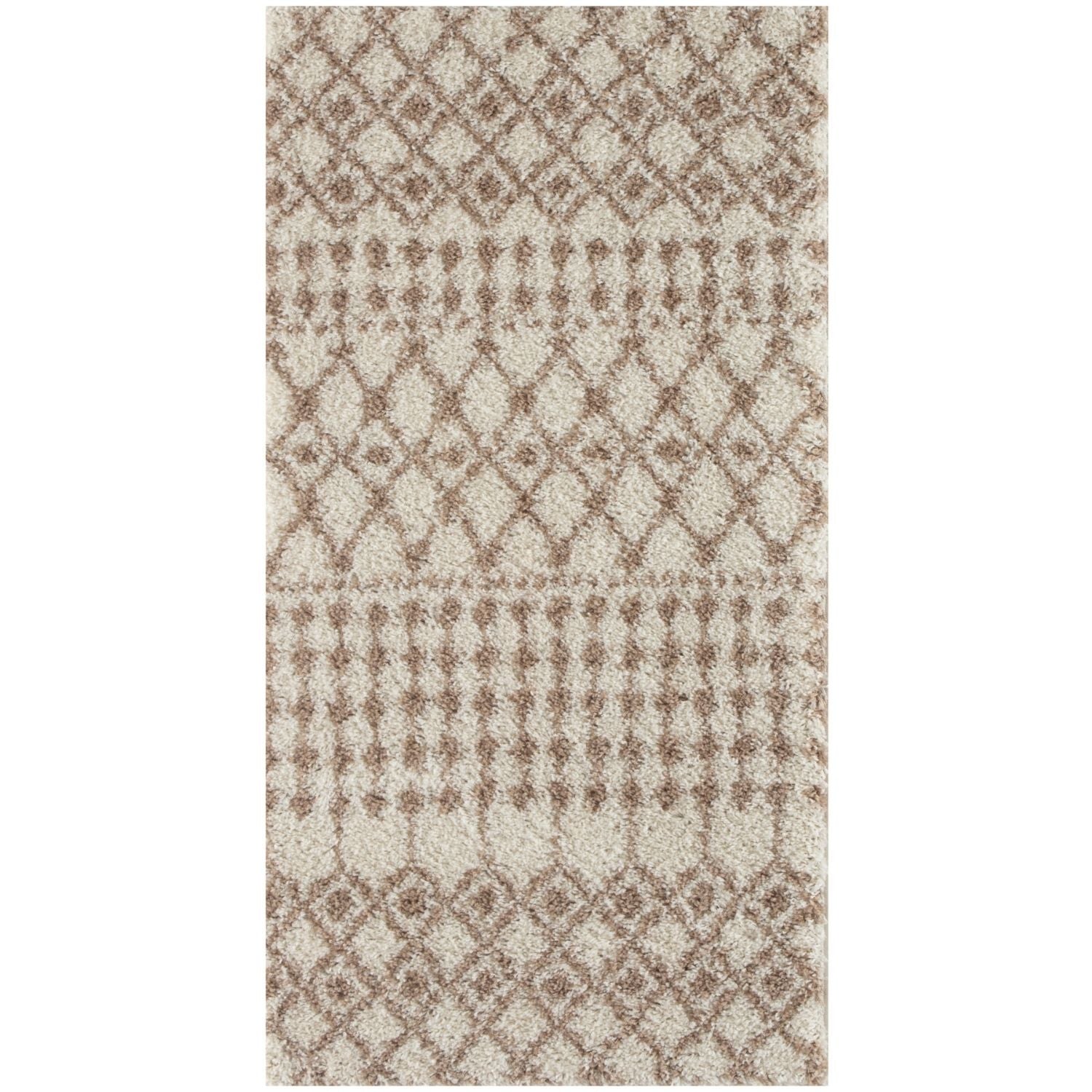 Moroccan Ivory Beige Shaggy Rug | 1030 - PN Home