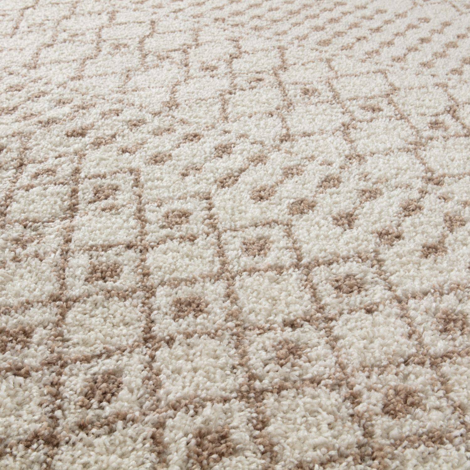 Moroccan Ivory Beige Shaggy Rug | 1030 - PN Home