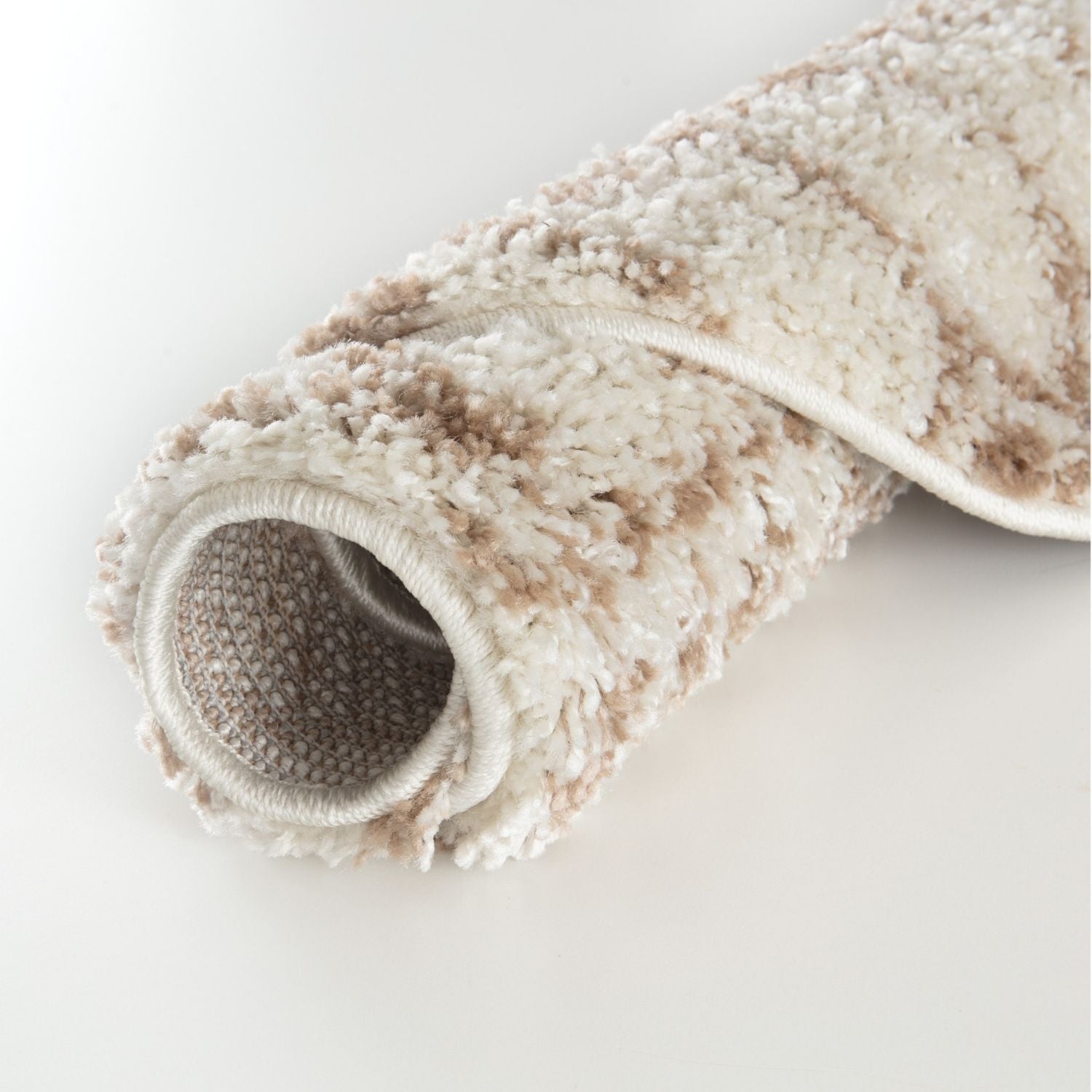 Moroccan Ivory Beige Shaggy Rug | 1030 - PN Home