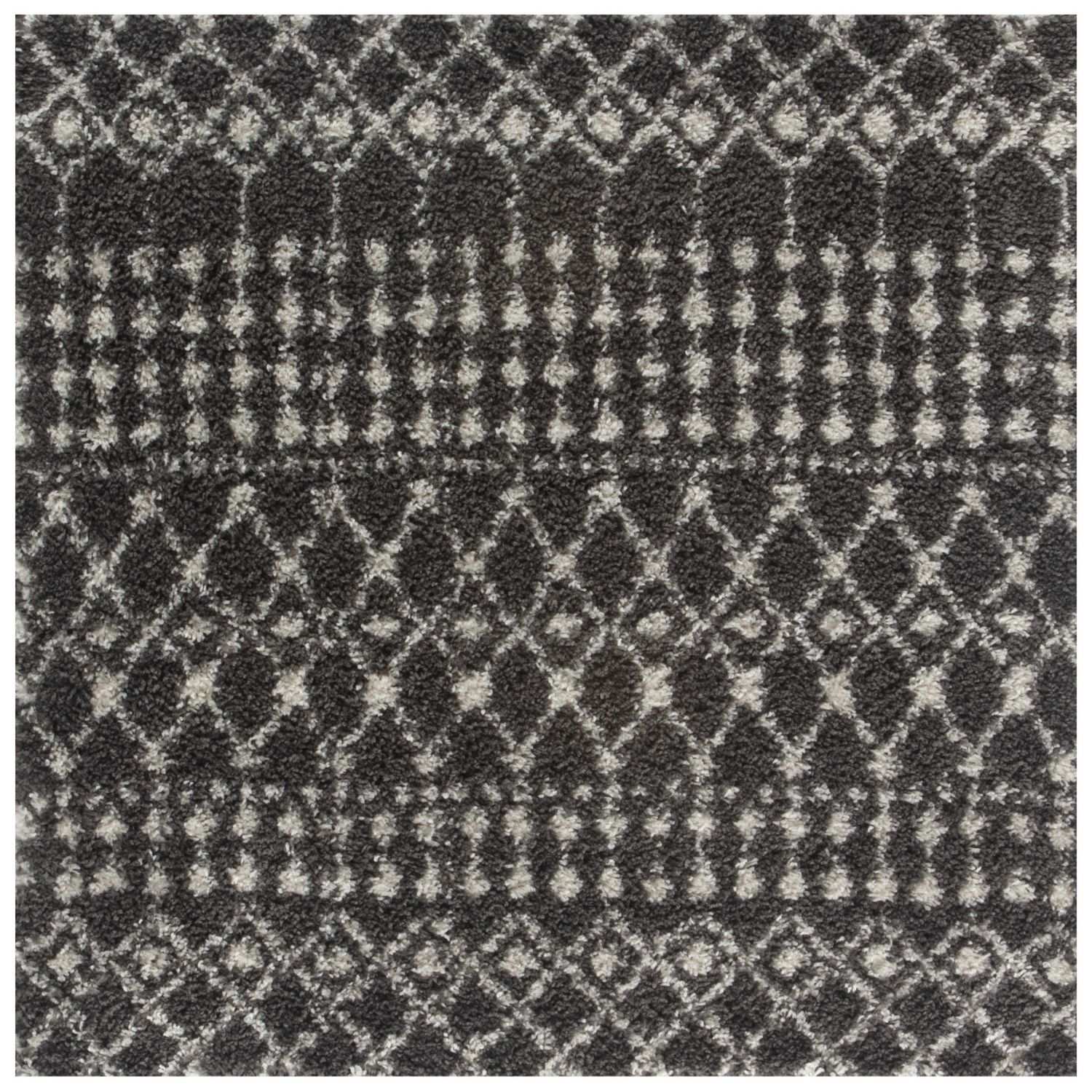 Moroccan Dark Grey Shaggy Rug | 1040 - PN Home
