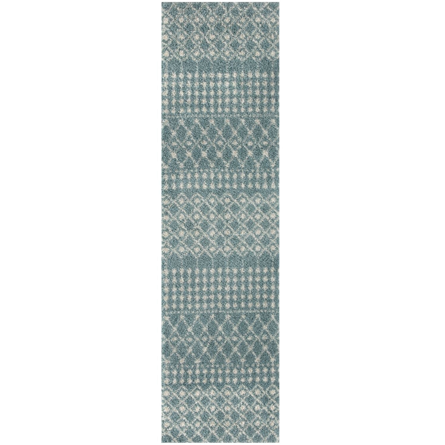 Moroccan Duck Egg Blue Shaggy Rug | 1050 - PN Home