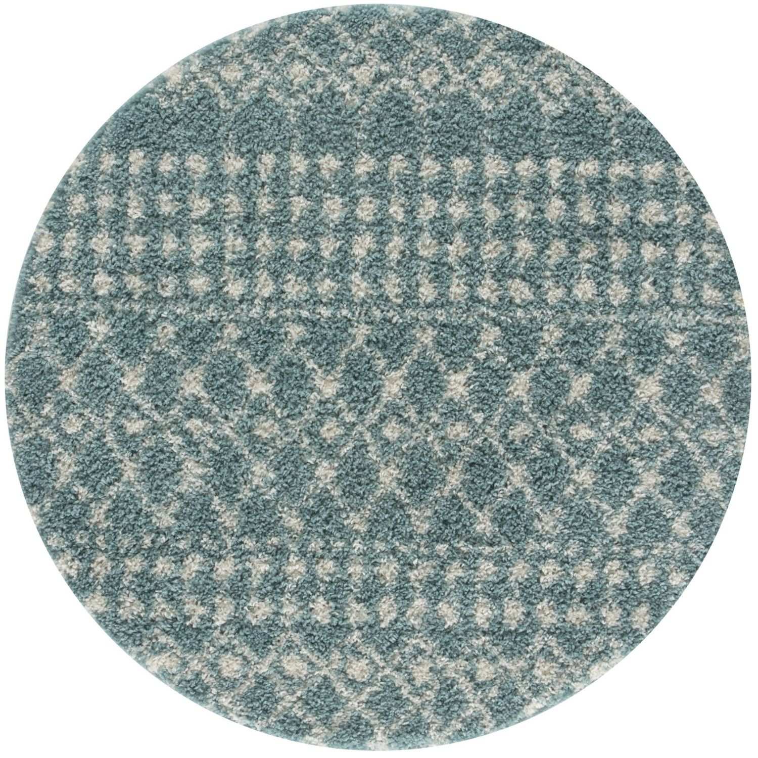 Moroccan Duck Egg Blue Shaggy Rug | 1050 - PN Home