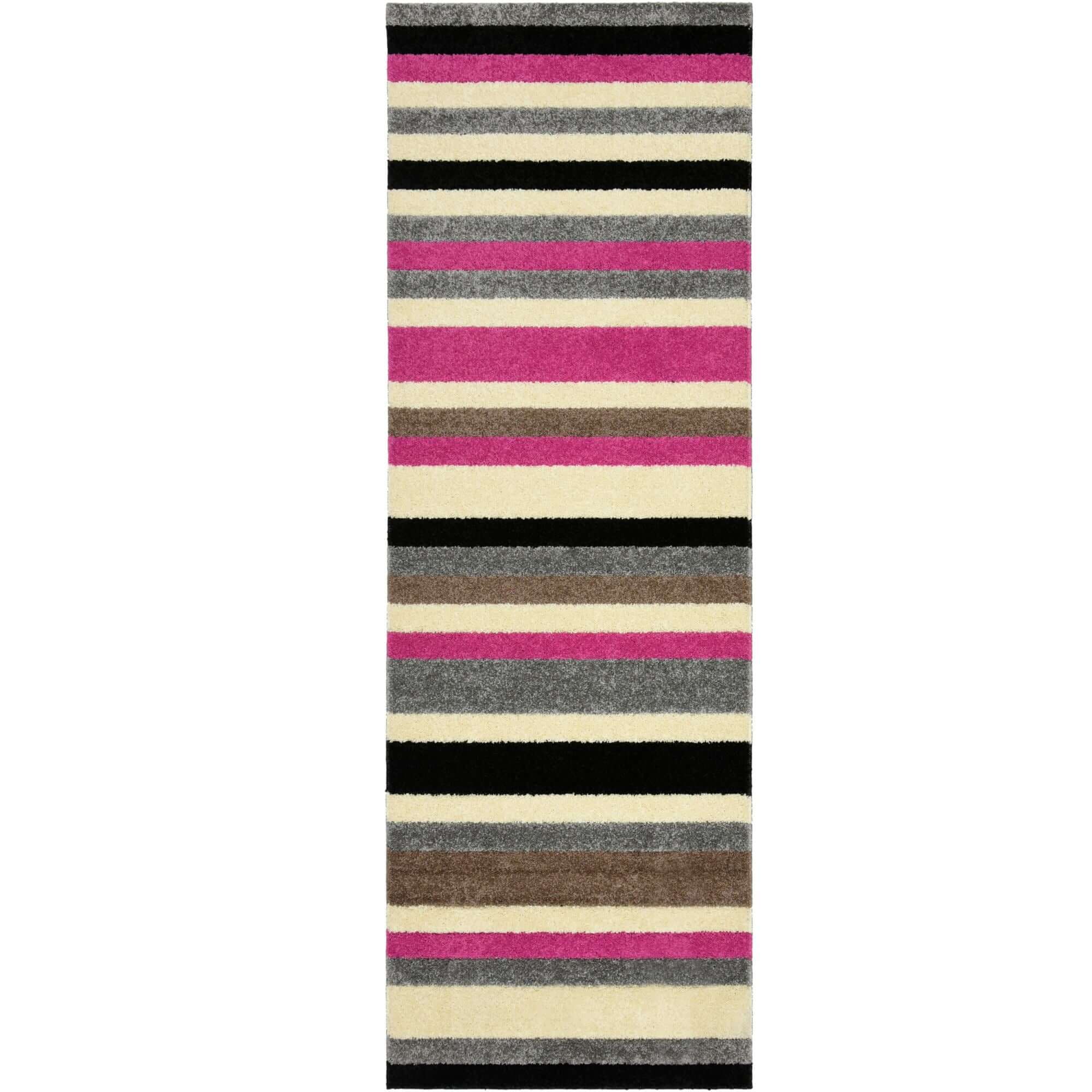 Linea Striped Pink Washable Rug - PN Home