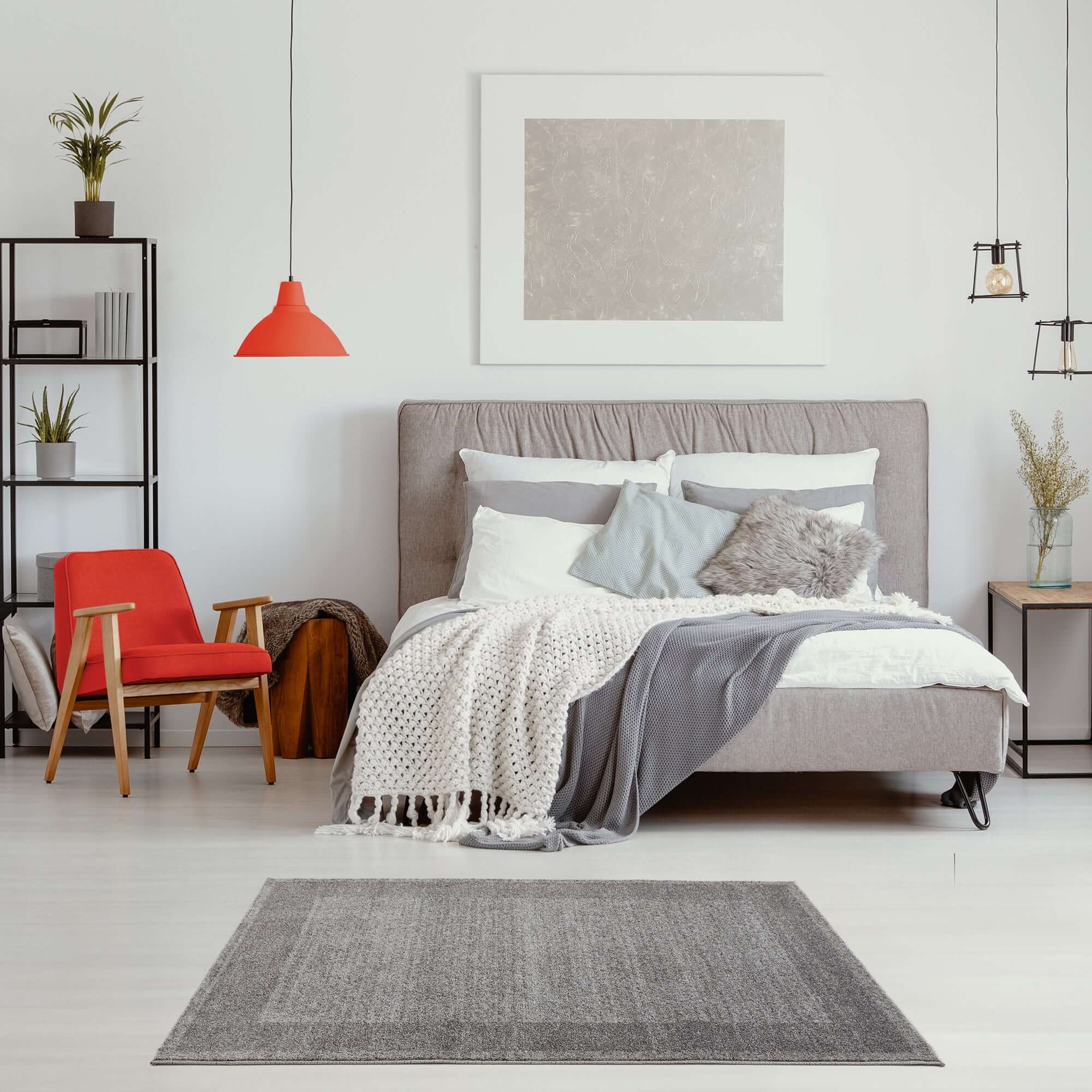 Ephesus Modern Grey Rugs | 7437G - PN Home