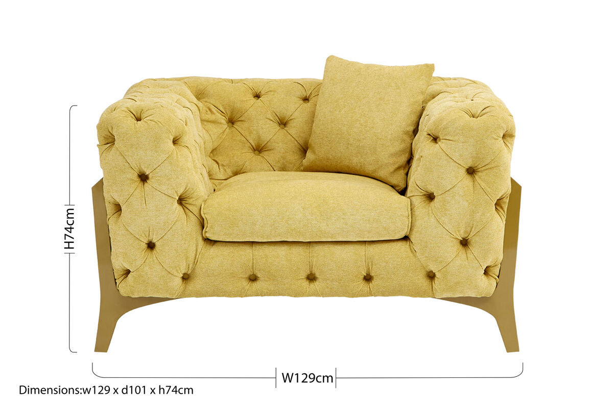 Esme Pistachio Green Tufted Armchair - PN Home