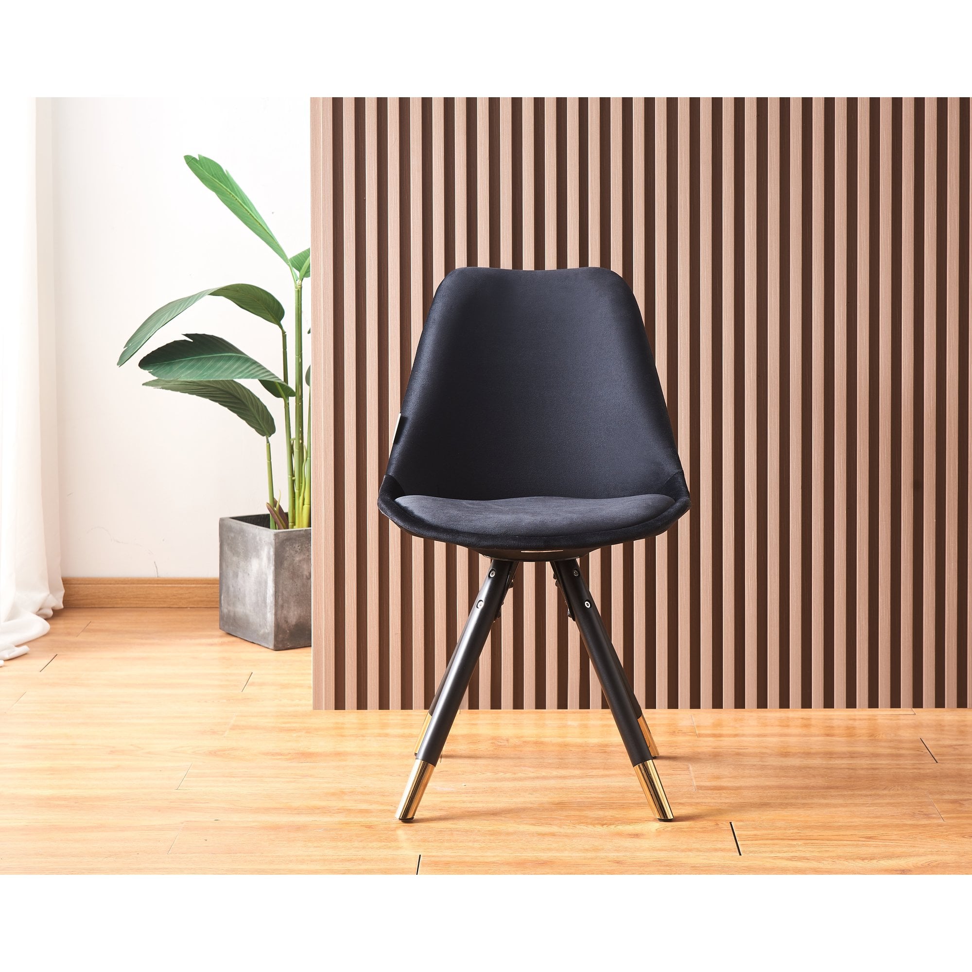 Sofia Velvet Dining Chair with Metal Legs - Retro Scandinavian Style - PN Home