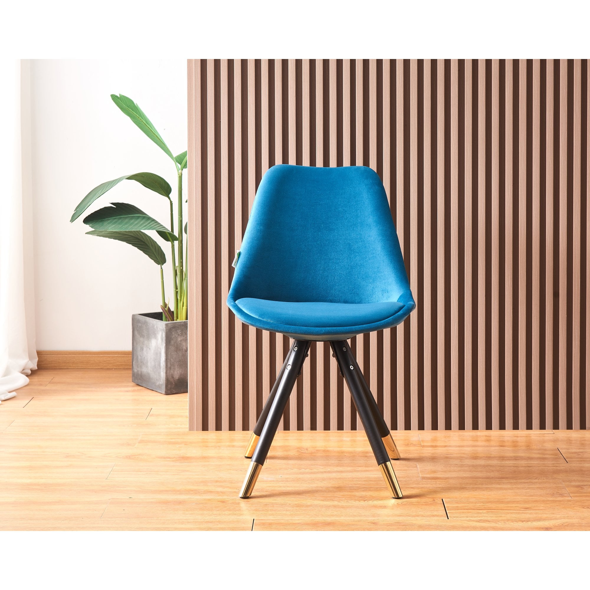 Sofia Velvet Dining Chair with Metal Legs - Retro Scandinavian Style - PN Home