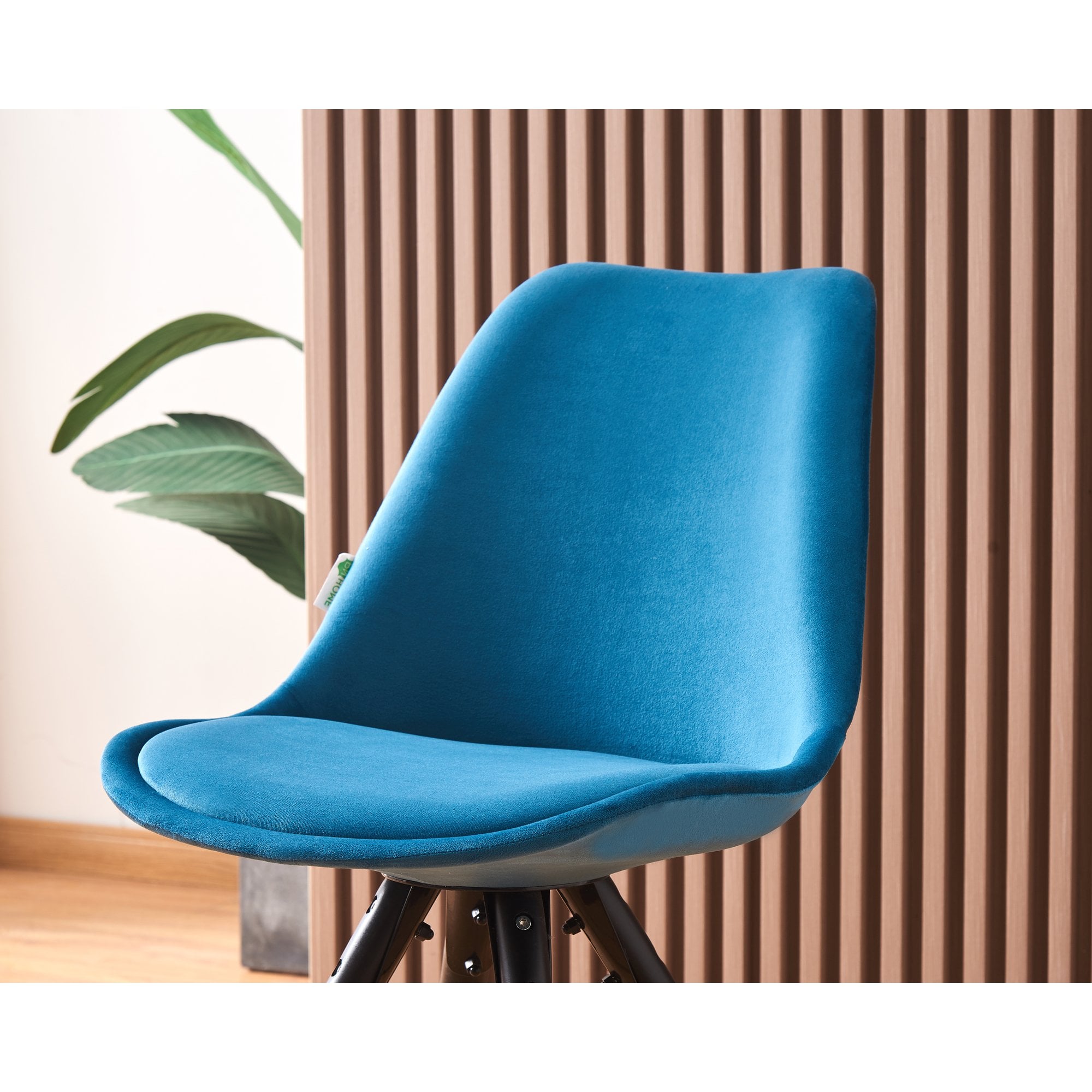 Sofia Velvet Dining Chair with Metal Legs - Retro Scandinavian Style - PN Home