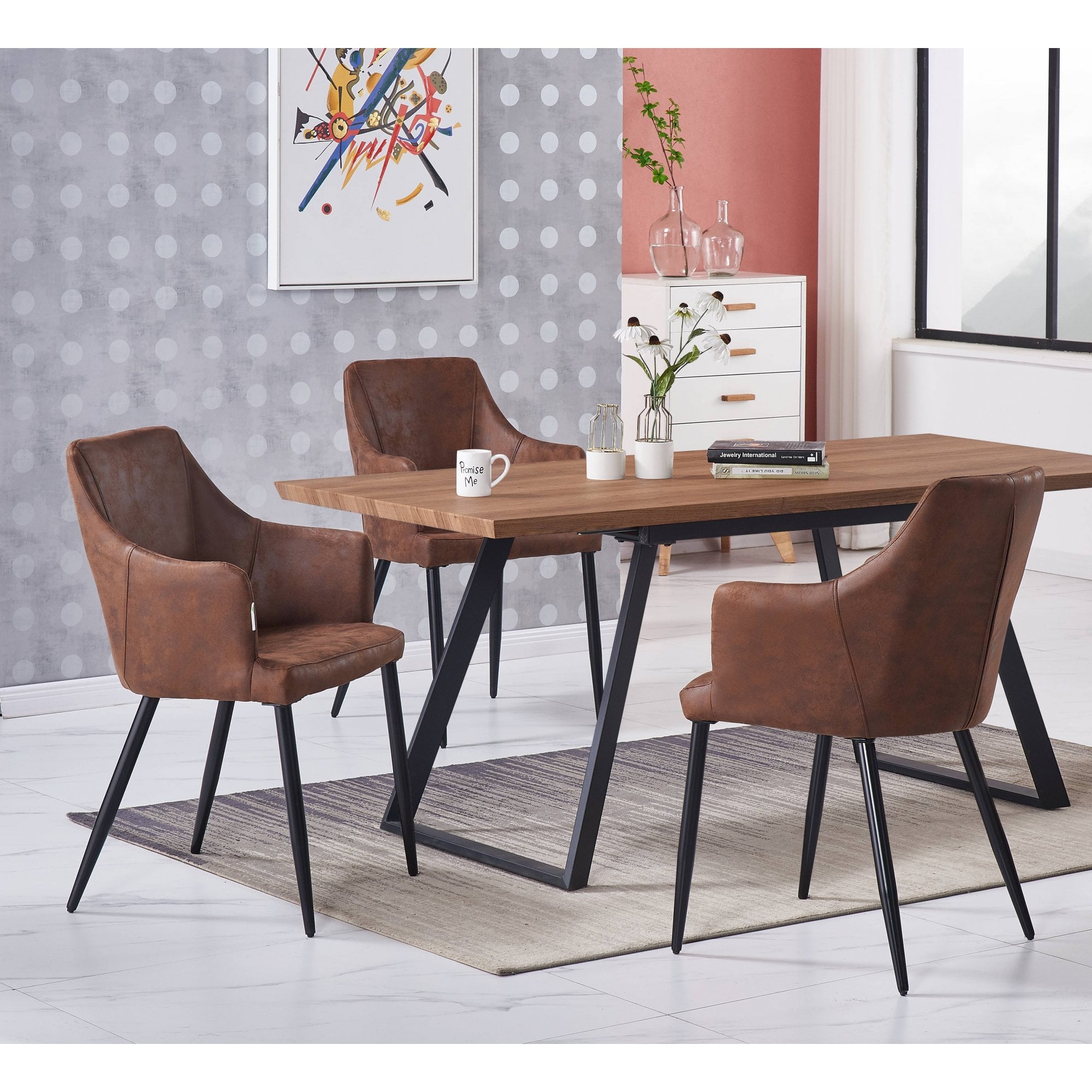 Zarah LUX faux leather chair - PN Home