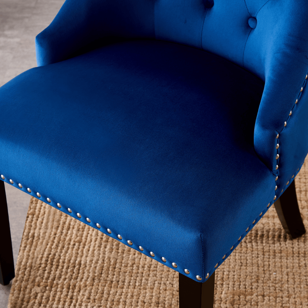 Windsor studded edge velvet chair
