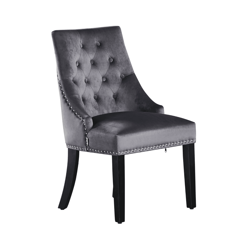tufted velvet Windsor chair