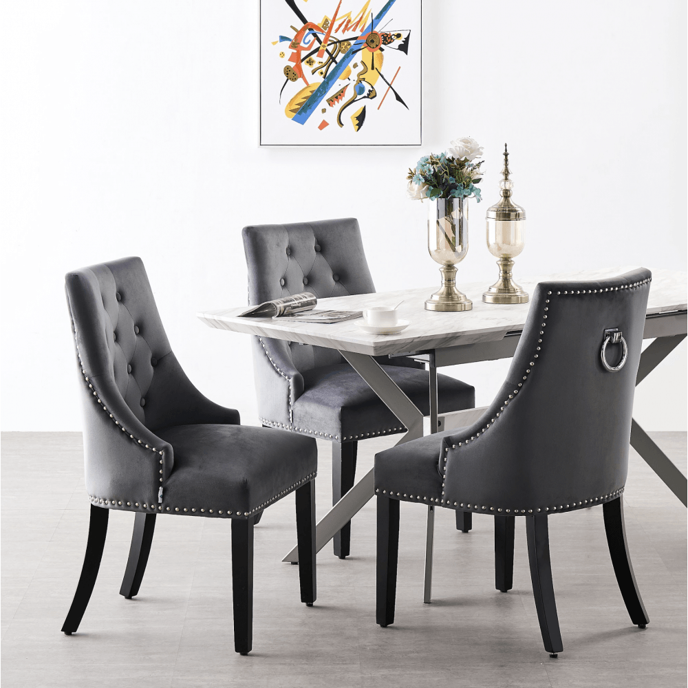 budget velvet Windsor dining chair