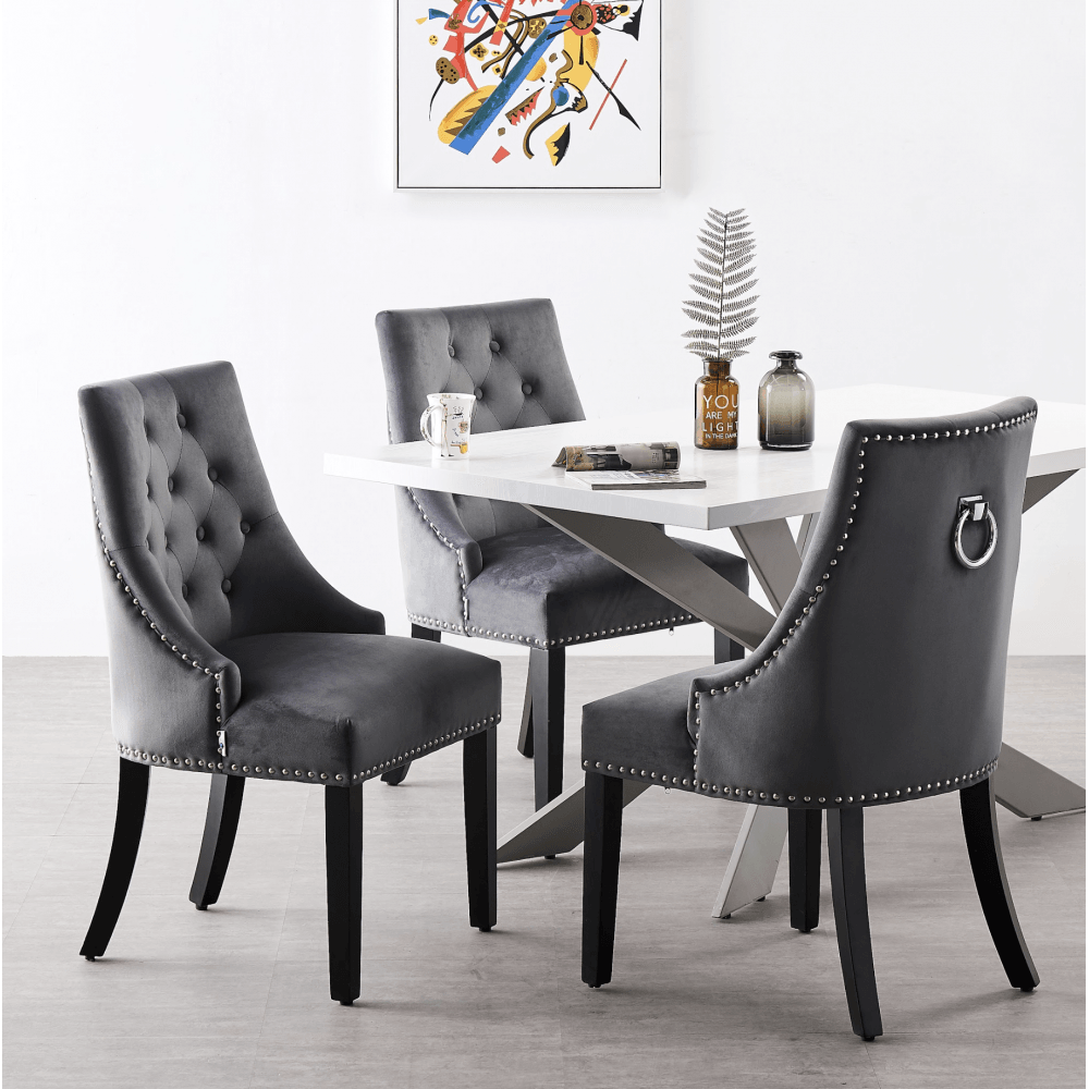 budget velvet Windsor dining chair