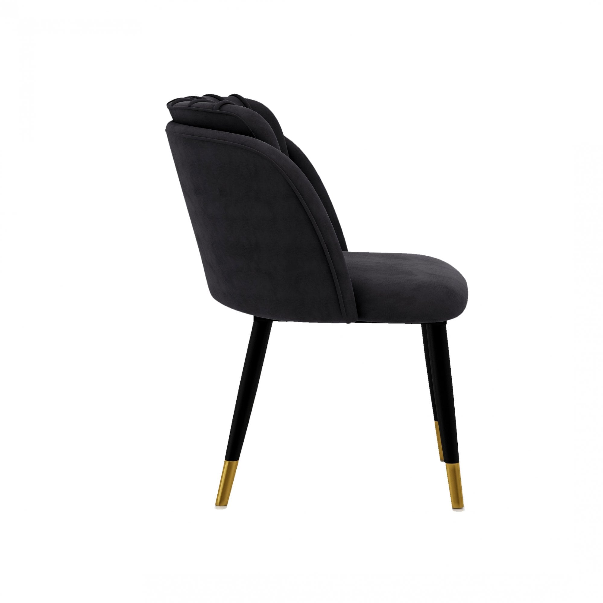 Milano Duke LUX Dining Set | a Oak Dining Table & 6 Dining Chairs with Gold End Caps