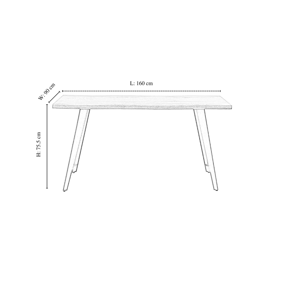 Milano Duke LUX Dining Set | a Light Walunt Dining Table & 6 Velvet Dining Chairs with Silver End Caps