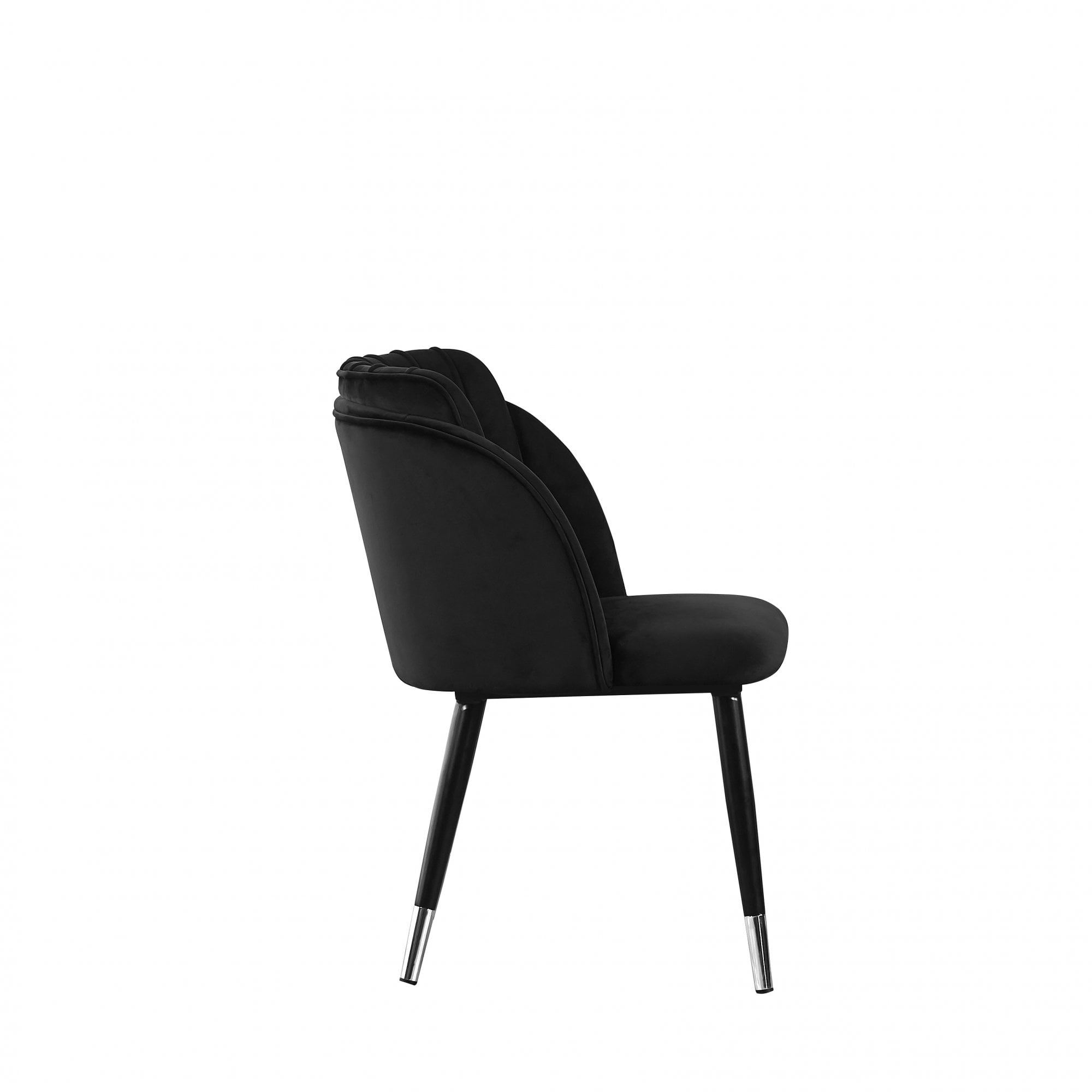 Milano Toga Extendable Dining Set | a Brown Extendable Dining Table & 6 Dining Chairs with Silver End Caps
