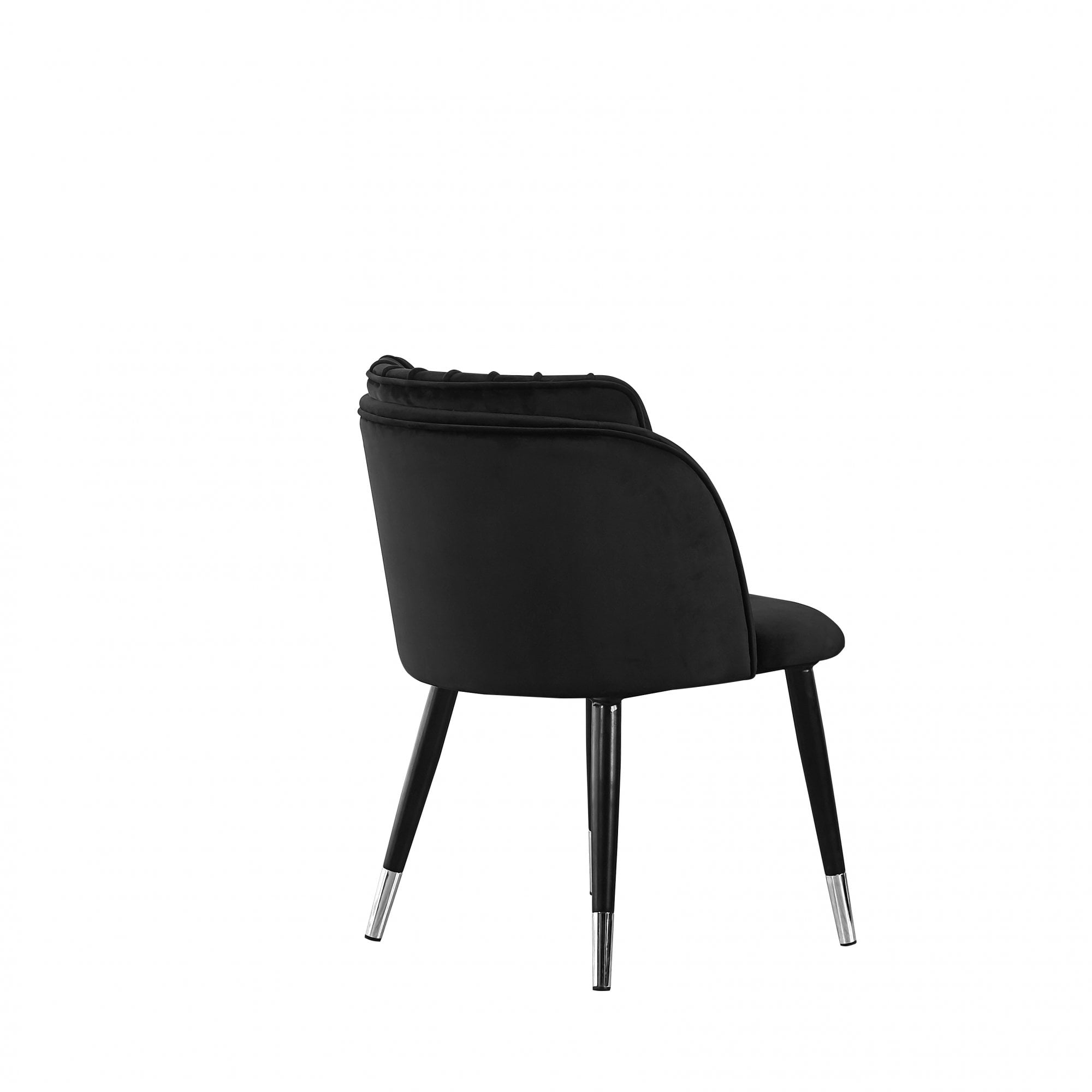 Milano Toga Extendable Dining Set | a Brown Extendable Dining Table & 6 Dining Chairs with Silver End Caps