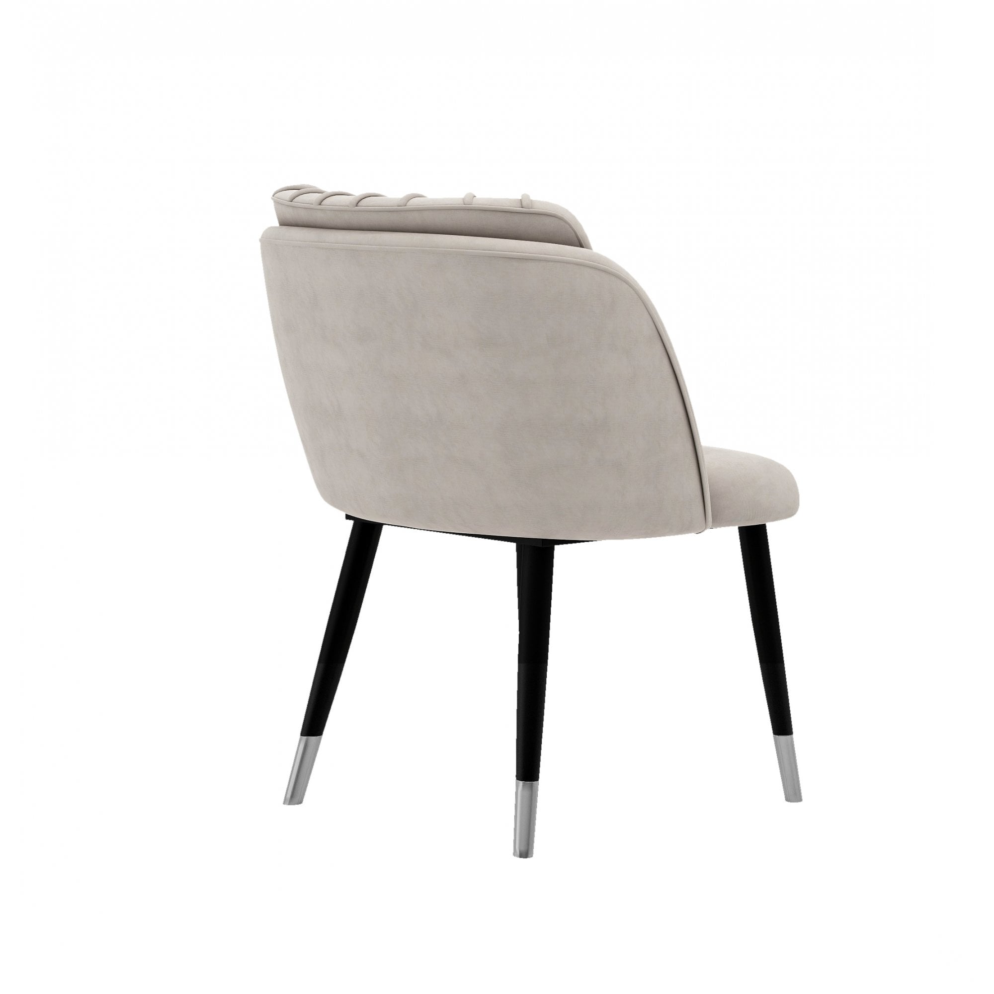 Milano Toga Extendable Dining Set | a Brown Extendable Dining Table & 6 Dining Chairs with Silver End Caps