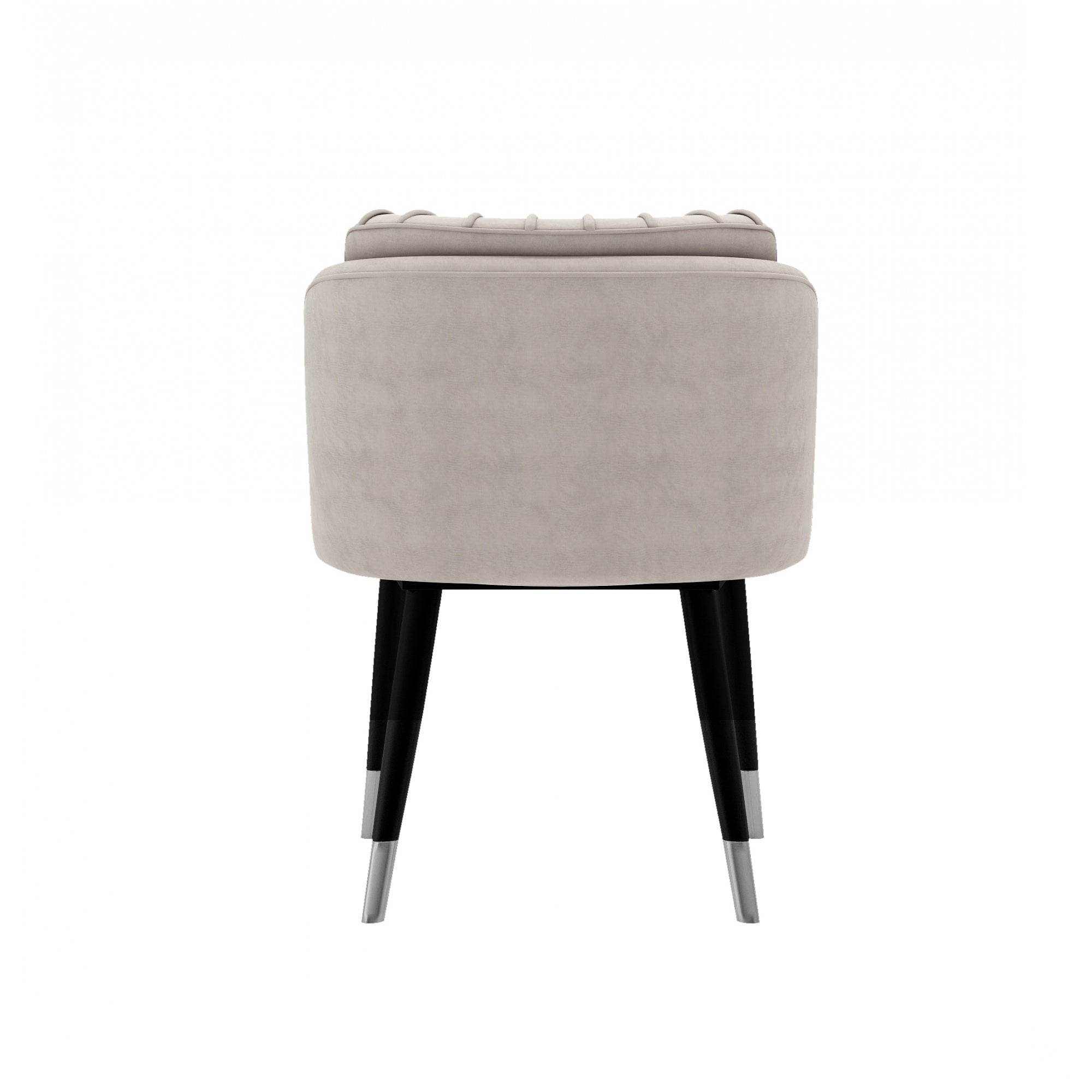Milano Toga Extendable Dining Set | a Brown Extendable Dining Table & 6 Dining Chairs with Silver End Caps