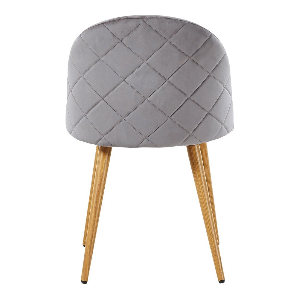 Lucia Dallas Dining Table and Chairs Set of 4 - an Oak Dining Table & Set of 4 Velvet Dining Chairs