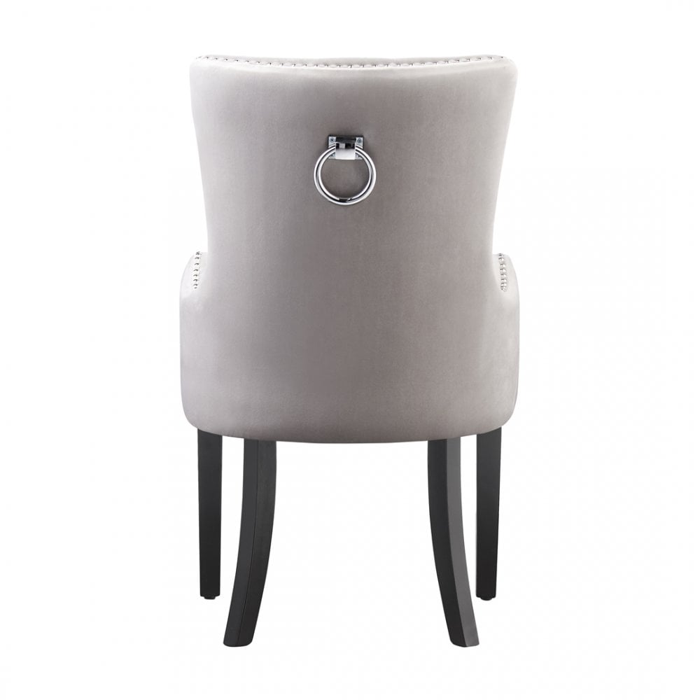 Windsor LUX Knocker Back Velvet Dining Chair w/ Armrests - PN Home