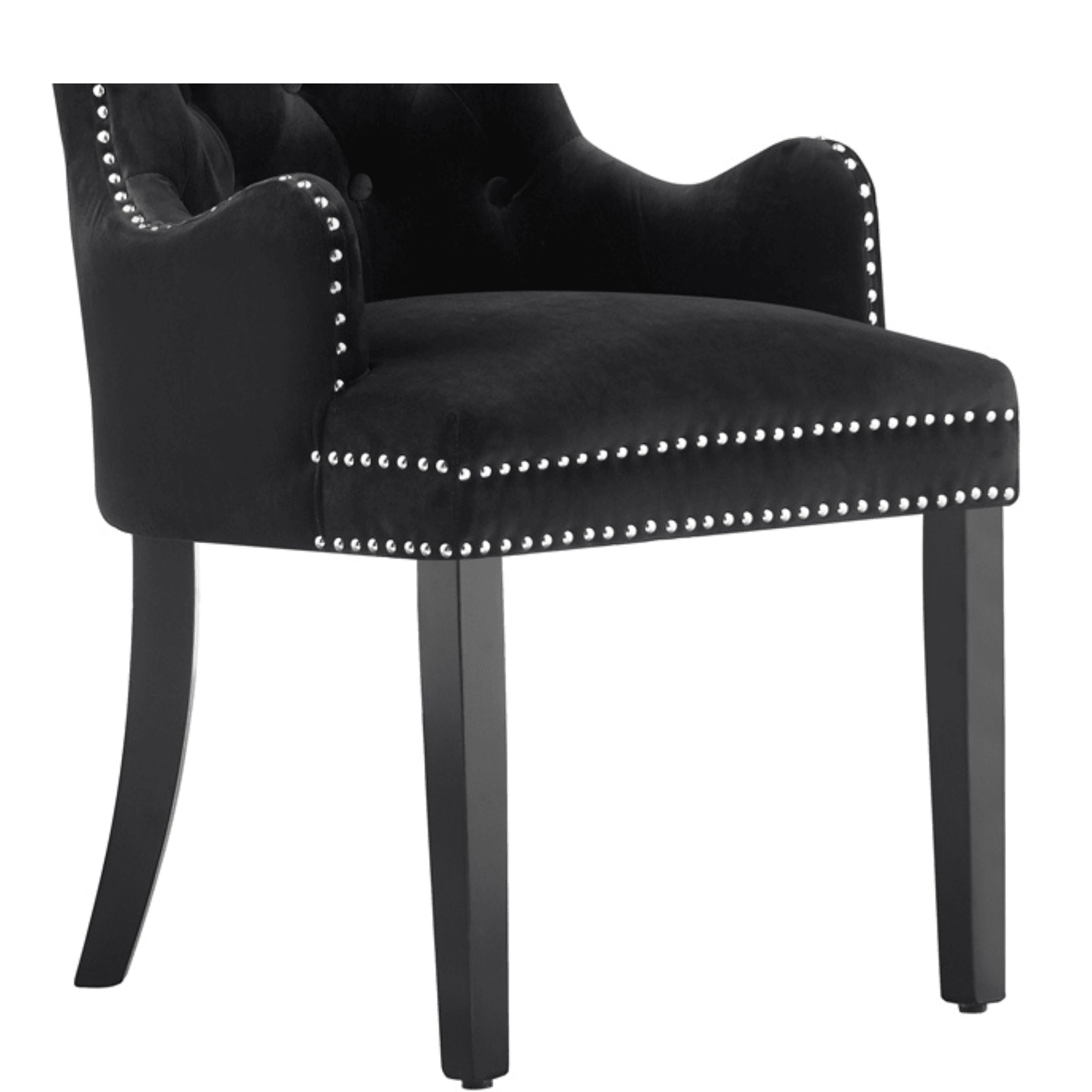 Windsor LUX Knocker Back Velvet Dining Chair w/ Armrests - PN Home