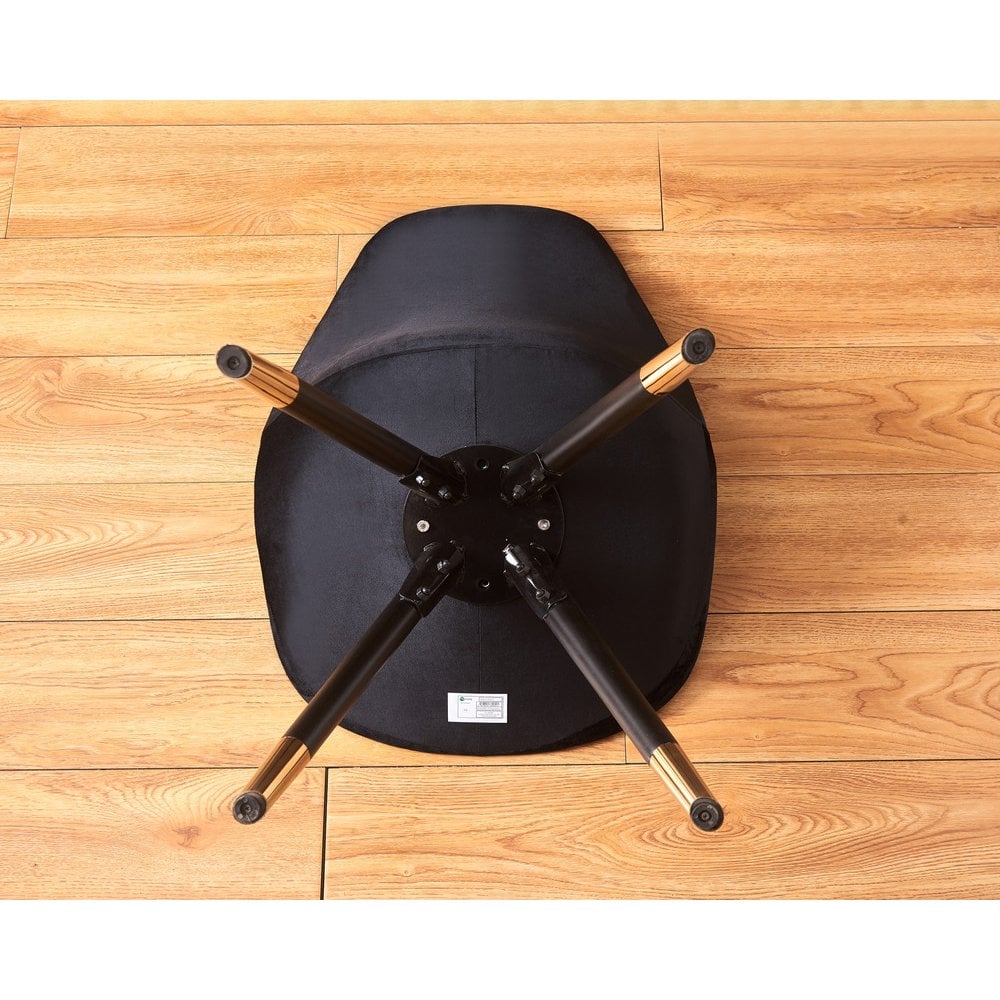 Sofia Velvet Dining Chair with Metal Legs - Retro Scandinavian Style - PN Home