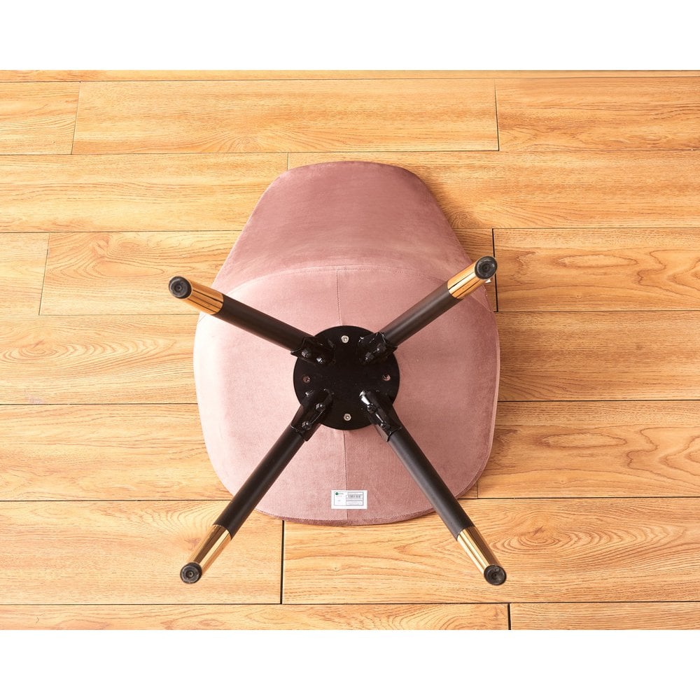 Sofia Velvet Dining Chair with Metal Legs - Retro Scandinavian Style - PN Home