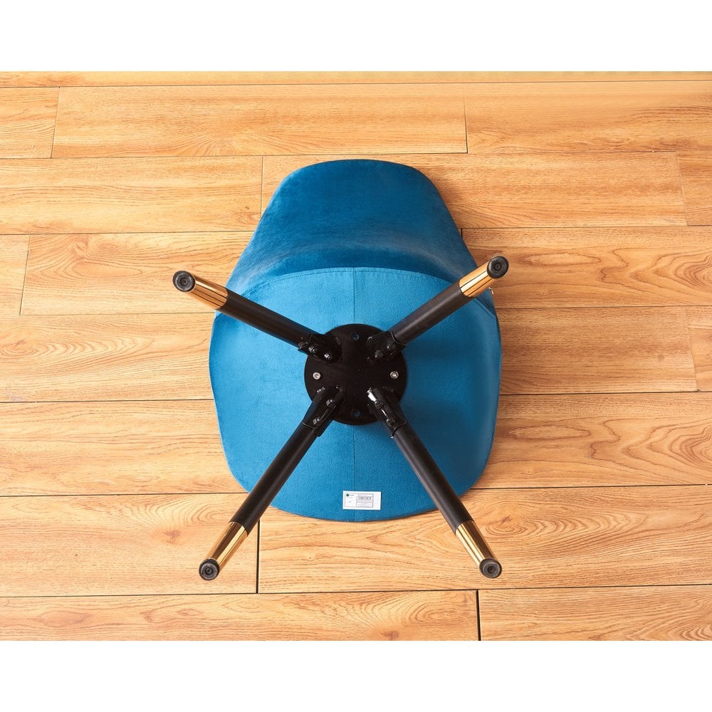 Sofia Velvet Dining Chair with Metal Legs - Retro Scandinavian Style - PN Home