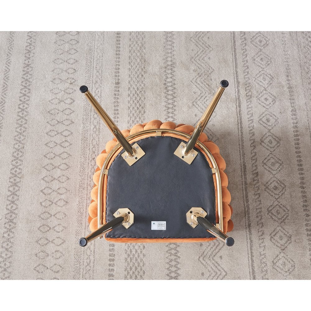 Roma Knot LUX Velvet Dining Chair - Plush Upholstery with Gold Frame