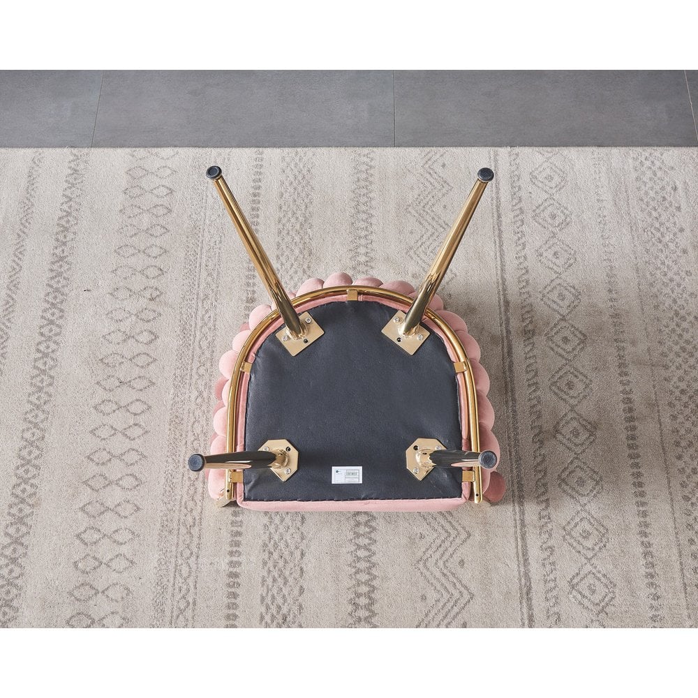 Roma Knot LUX Velvet Dining Chair - Plush Upholstery with Gold Frame