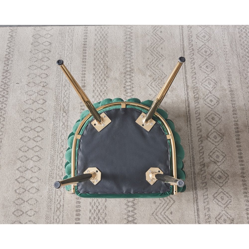 Roma Knot LUX Velvet Dining Chair - Plush Upholstery with Gold Frame