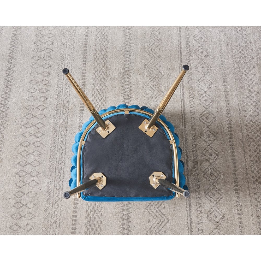 Roma Knot LUX Velvet Dining Chair - Plush Upholstery with Gold Frame