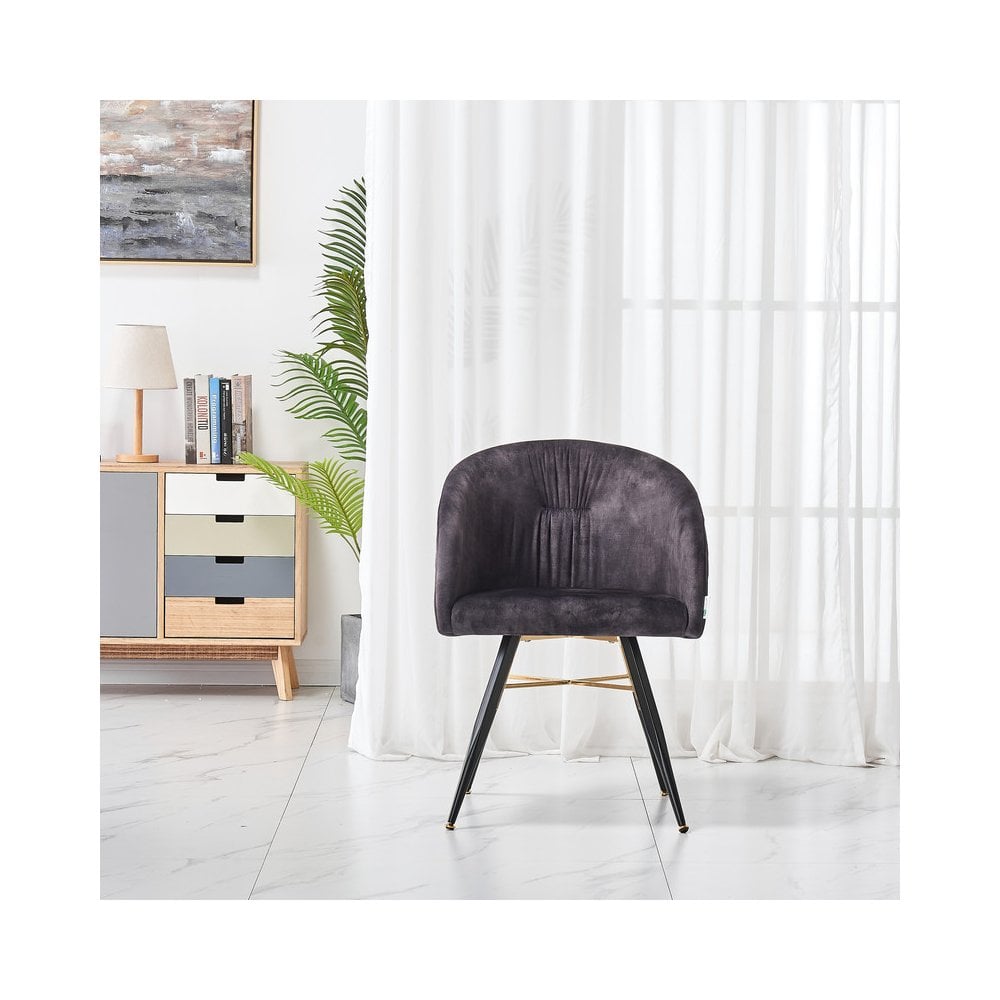 Vittorio LUX Velvet Dining Chair with Metal Legs - Perfect for Dining Room Living Room - PN Home