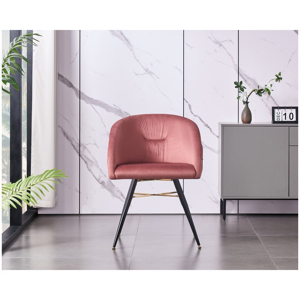 Vittorio LUX Velvet Dining Chair with Metal Legs - Perfect for Dining Room Living Room - PN Home