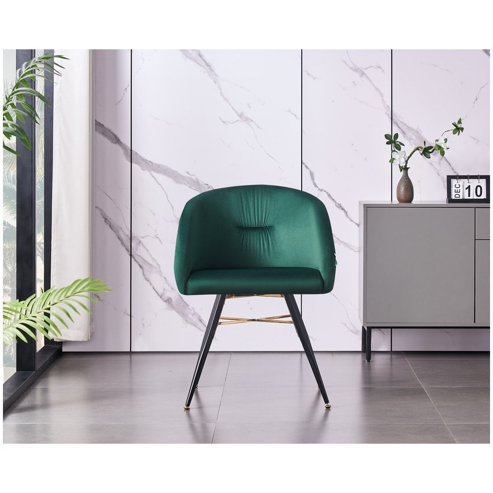 Vittorio LUX Velvet Dining Chair with Metal Legs - Perfect for Dining Room Living Room - PN Home