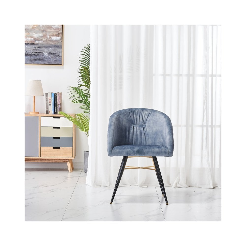 Vittorio LUX Velvet Dining Chair with Metal Legs - Perfect for Dining Room Living Room - PN Home
